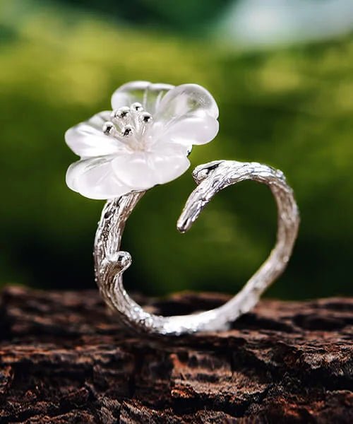 BAGUE FLEUR ARGENT Susy - Bois Eden