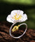 BAGUE FLEUR Coquelicot - Bois Eden