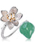 BAGUE FLEUR DE LOTUS Aventurine verte - Bois Eden