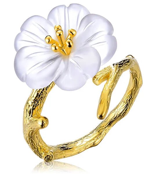 BAGUE FLEUR OR Susy - Bois Eden