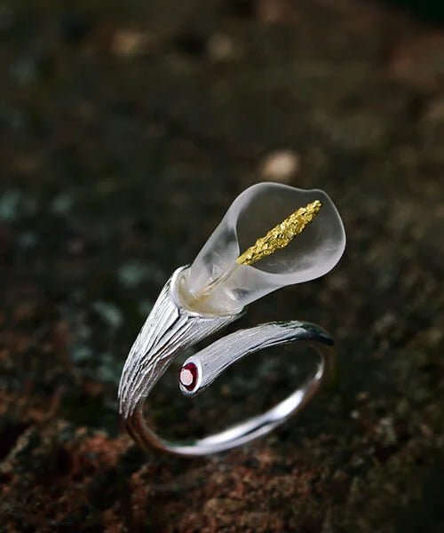 BAGUE PLANTE Calla - Bois Eden