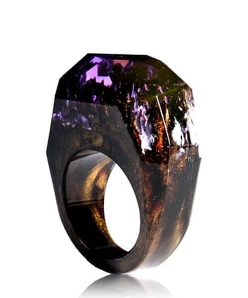 BAGUE RÉSINE Origine byzantium - Bois Eden