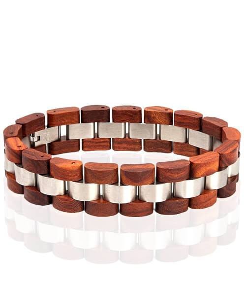 Bracelet en bois Forka rouge - Bois Eden