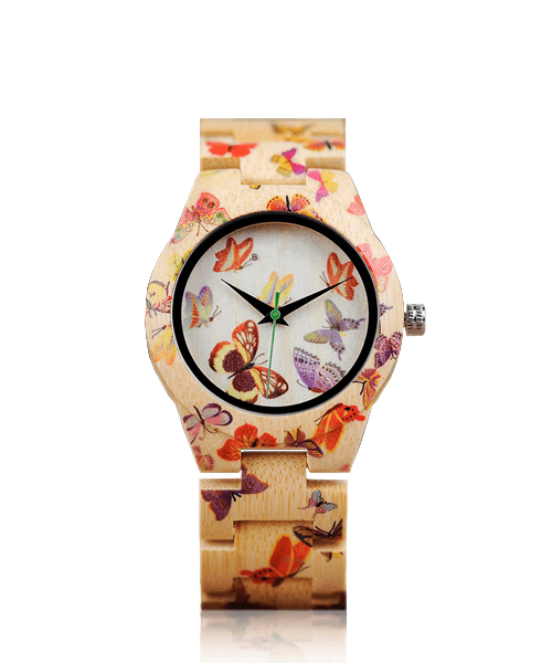 MONTRE BOIS FEMME BE Butterfly - Bois Eden