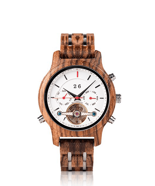 MONTRE EN BOIS AUTOMATIQUE BE Aventure - Bois Eden