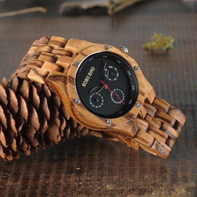 MONTRE EN BOIS DE ZÈBRE HOMME Goa - Bois Eden