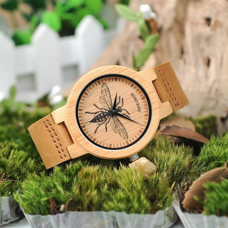 MONTRE EN BOIS HOMME Abeille - Bois Eden