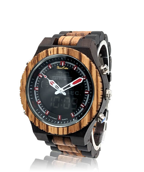 MONTRE EN BOIS HOMME BE Néon - Bois Eden