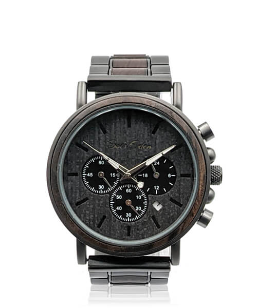 MONTRE EN BOIS HOMME BE Terradium Noir Céleste - Bois Eden