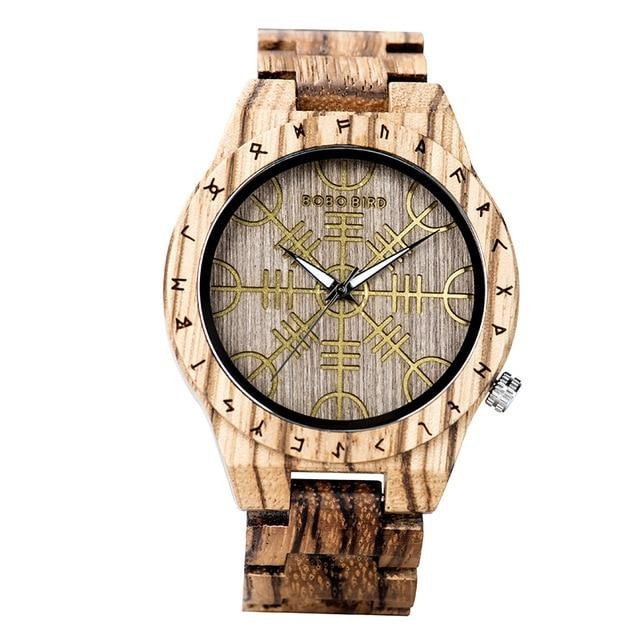 MONTRE EN BOIS HOMME ET FEMME Aegishjálmur - Bois Eden