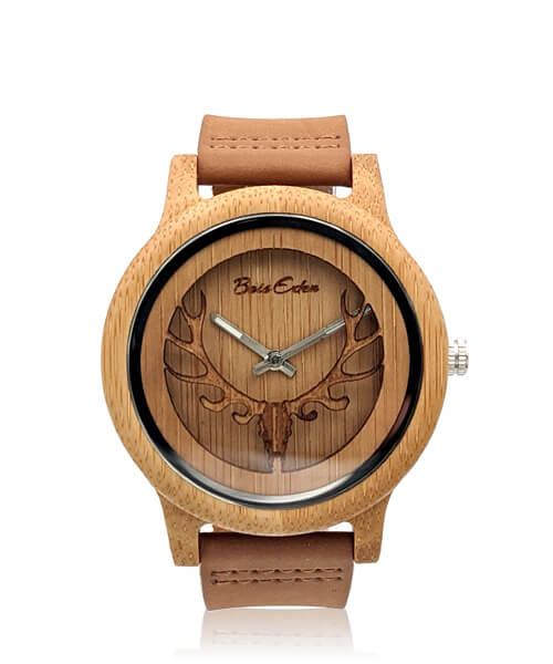 MONTRE EN BOIS HOMME ET FEMME BE Cerf - Bois Eden #