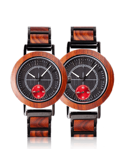 MONTRE EN BOIS HOMME ET FEMME BE Coeur Ardent - Bois Eden