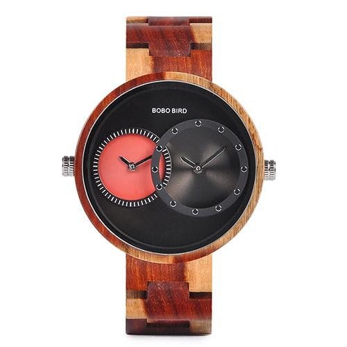 MONTRE EN BOIS HOMME ET FEMME BE Deux lunes - Bois Eden