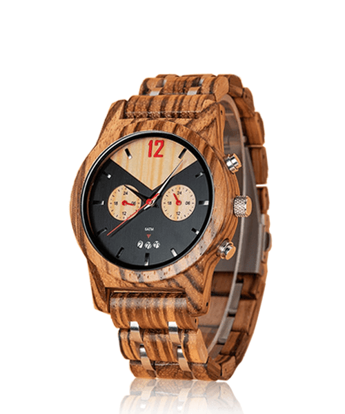 MONTRE EN BOIS HOMME ET FEMME BE Dualité - Bois Eden