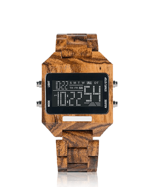 MONTRE EN BOIS HOMME ET FEMME BE Pixel - Bois Eden