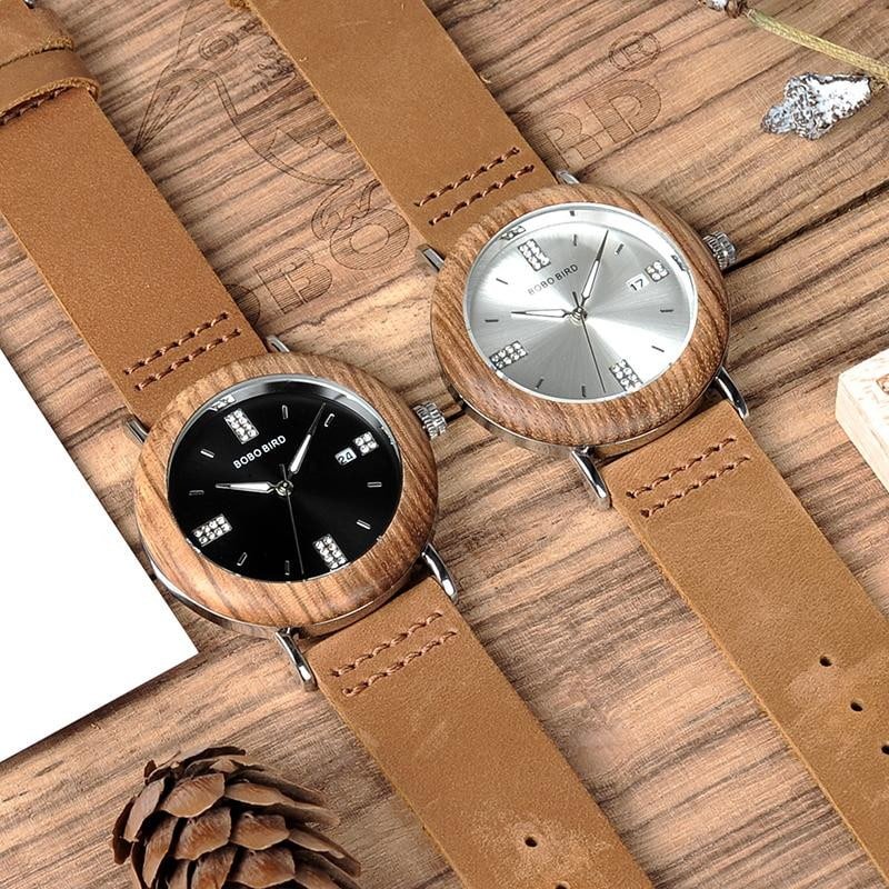 MONTRE EN BOIS HOMME ET FEMME Canne Ex - Bois Eden