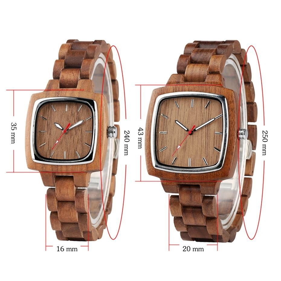 MONTRE EN BOIS HOMME ET FEMME Coconua - Bois Eden