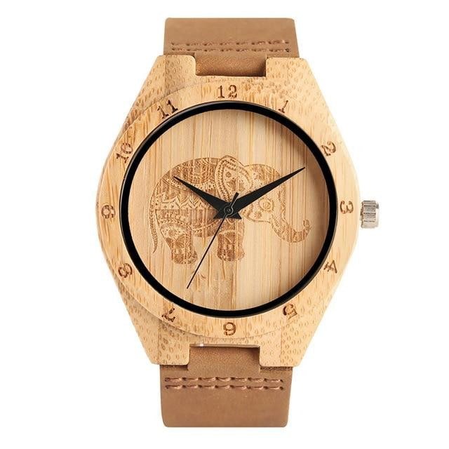 MONTRE EN BOIS HOMME ET FEMME Élephant - Bois Eden