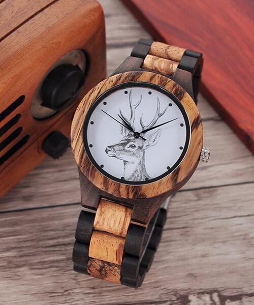 MONTRE EN BOIS HOMME Matra cerf - Bois Eden