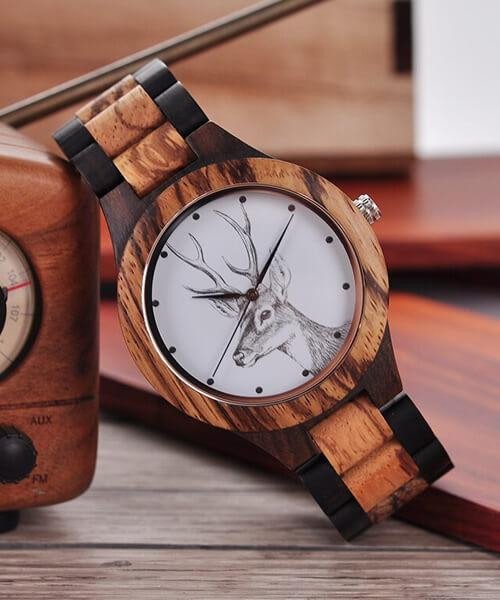 MONTRE EN BOIS HOMME Matra cerf - Bois Eden