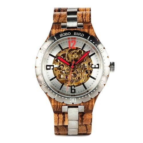 MONTRE EN BOIS HOMME Silver gold - Bois Eden