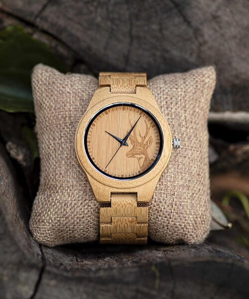 MONTRE EN BOIS MIXTE Cerf - Bois Eden