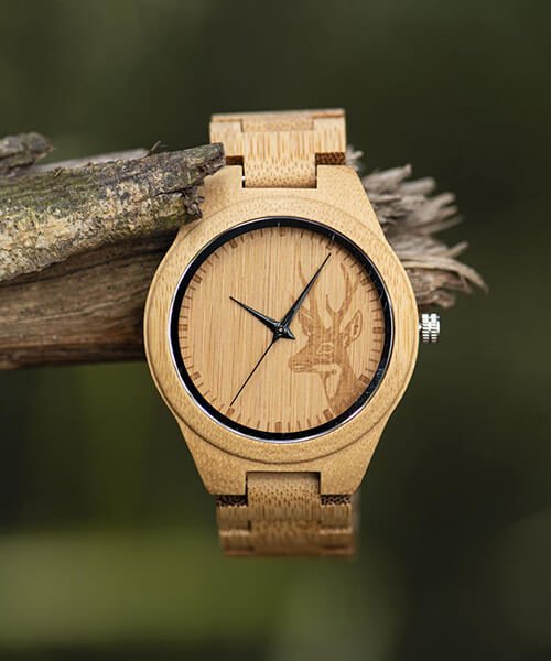 MONTRE EN BOIS MIXTE Cerf - Bois Eden