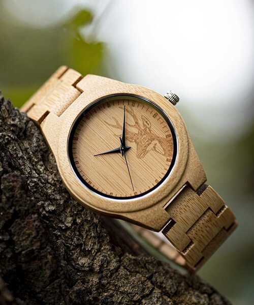 MONTRE EN BOIS MIXTE Cerf - Bois Eden