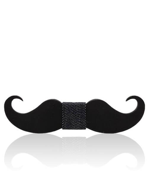 NOEUD PAPILLON ENFANT MOUSTACHE &lt;BR&gt; Aristo - Bois Eden