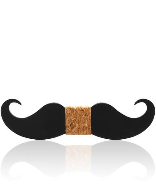 NOEUD PAPILLON ENFANT MOUSTACHE &lt;BR&gt; Aristo - Bois Eden