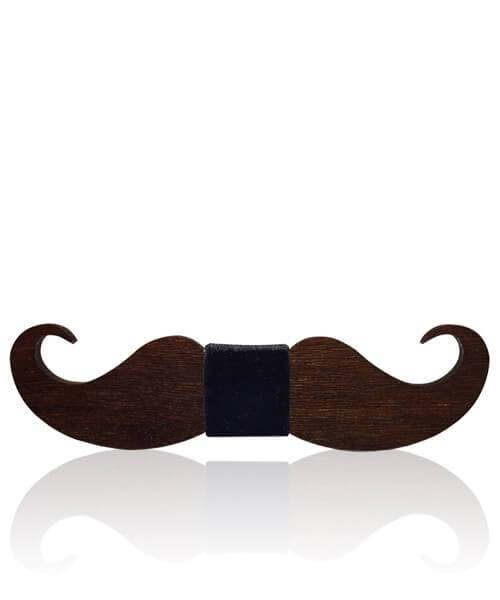 NOEUD PAPILLON ENFANT MOUSTACHE &lt;BR&gt; Aristo - Bois Eden